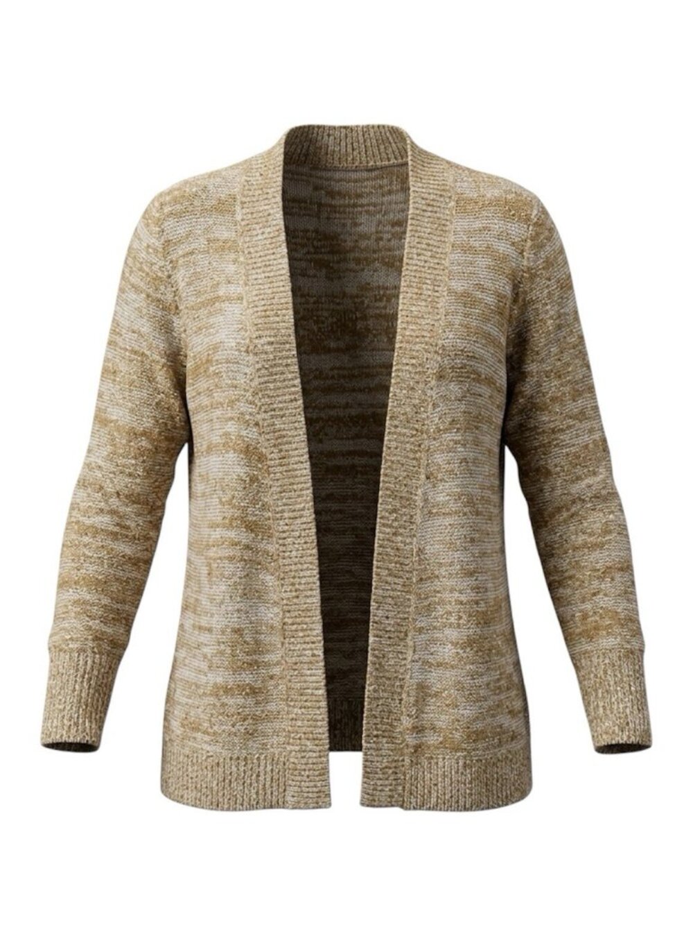 White Stag Women's Open Front Marled Knit Cardigan Sweater Size XL (16-18)